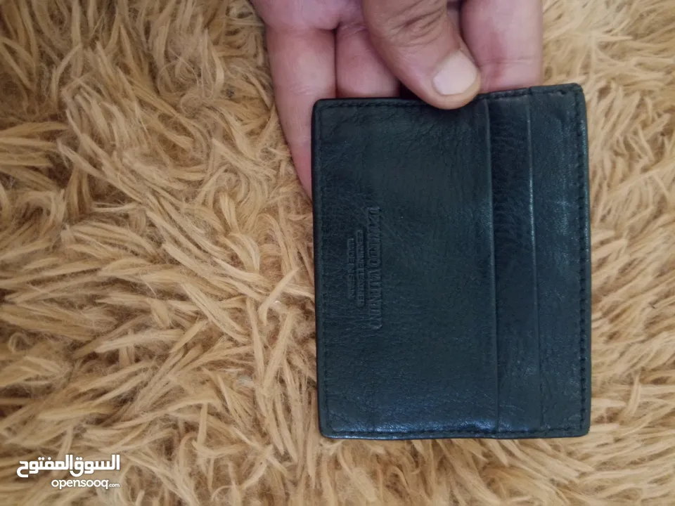 محفظة بطاقات جلدية فاخرة وانيقة للرجال LEONARDO VALENTINO مصنوعة من الجلد الاصلي الطبيعي الإسباني