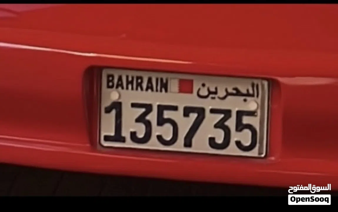 بيع رقم مميز مكون من ست ارقام 135735 على سيارة كومورو احمر موجود مالك واحد