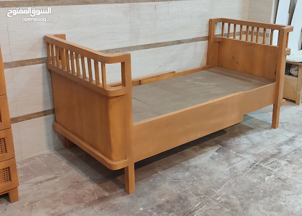 سرير اطفال خشب Wooden baby bed