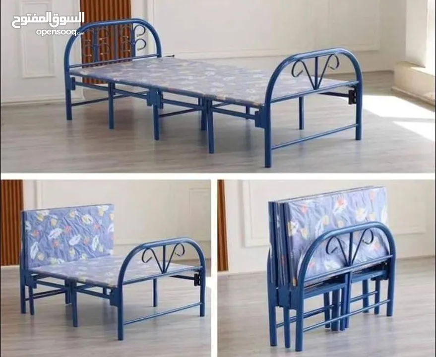 جديد وفرنا سرير حديد قابل للطي ومريح   سرير حديد ابيض قابل للطي    تصميم عملي وعصري