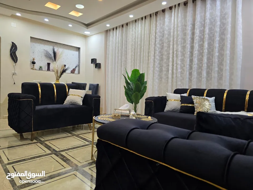 طقم كنب كورنر أسود
