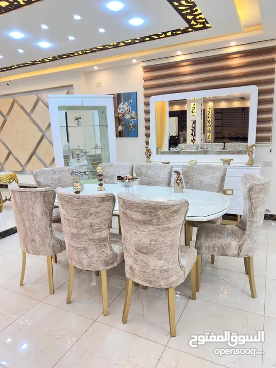 غرفة سفره classic 8 كراسي خشب زان