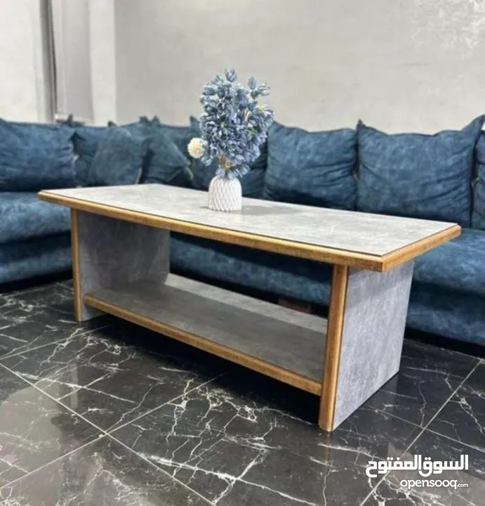 طاولة وسط فاخره مستطله خشب