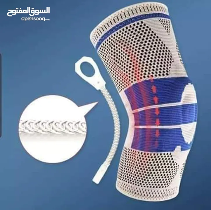 مشد الركبة المدعم ب وساده جل و دعامة سيليكون مشد ركبة مشدات الركبه