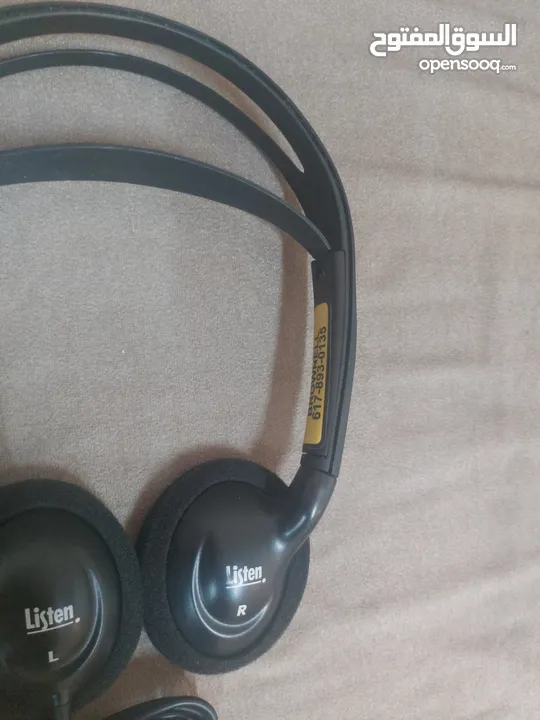 سماعات رأس Listen. أصلية بحالة ممتازة استخدام لجميع الأجهزة الصوتية