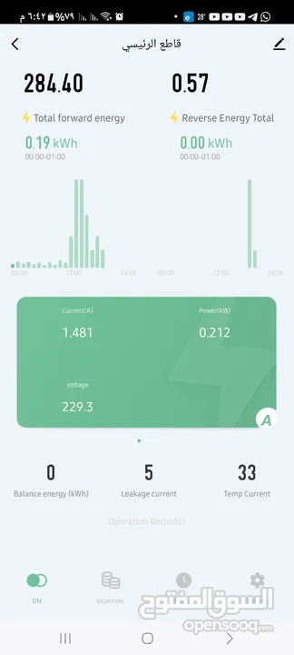 قاطع كهرباء ذكي 63A واحد فاز