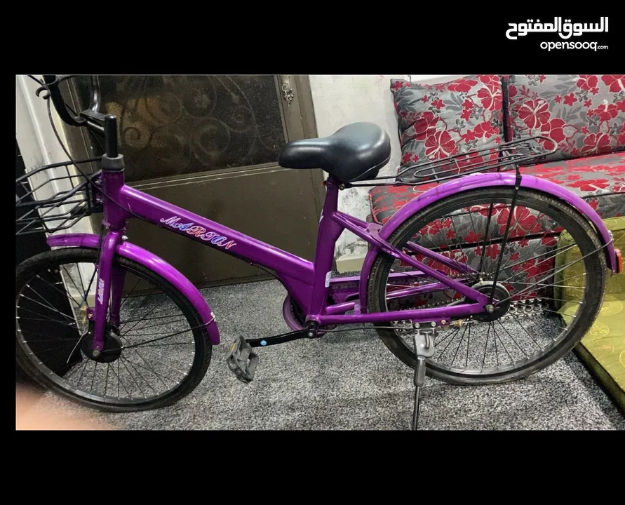 بسكليت جنط 24 امريكي اصلي مستعمل بحالة الجديد وكاله استعمال خفيف جدا جدا لون نهدي