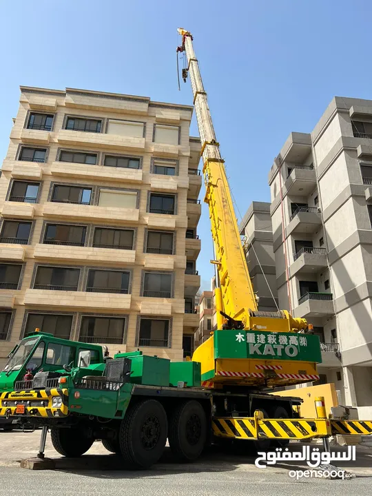 ايجار لوبد تريلة رأس  كرين رافعة Lowbed, trailer and head Crane for rent