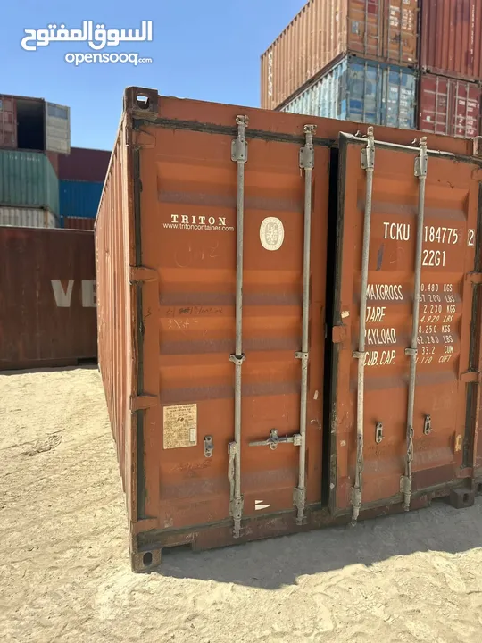 حاويات(‏container)20 +40 قدم للبيع مجمرك  وغير مجمرك و عالي وستاندر وحاويات مبردة ******************