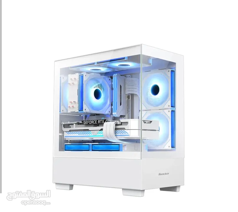 كيس ابيضg35+ثلاثة مراوح لون ابيض RGB