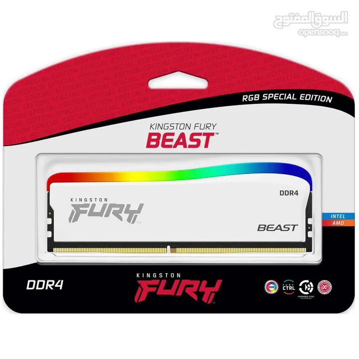 Kingston FURY Beast RGB 8GB (4 x 8GB) 3600MHz DDR4 RAM