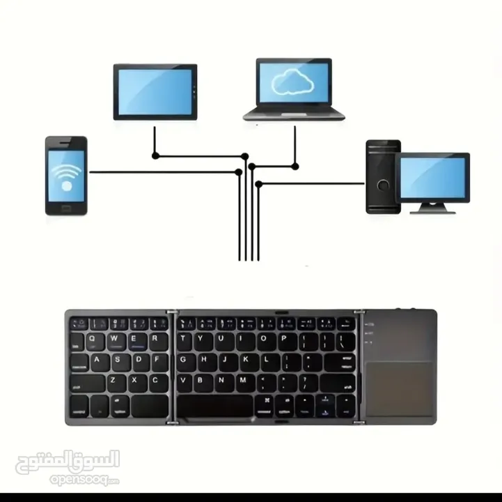 كيبورد keyboard  بلوتوث يصلح لجميع الأنظمة