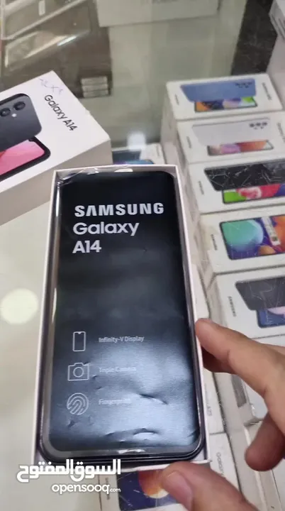 مستعمل ايام Samsung A14 رام 4 واضافه 4 جيجا  128 كرتونه وكفر ولزقة متوفر توصيل