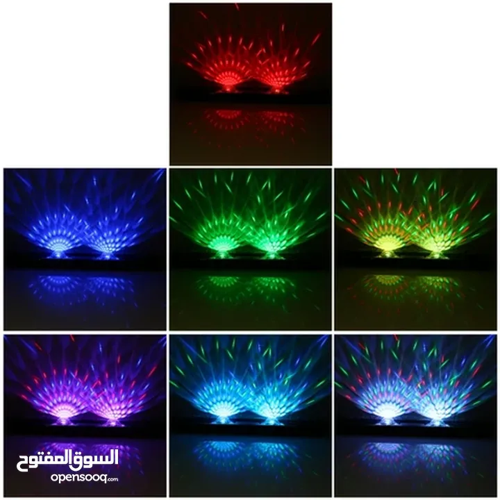 مصابيح LED للسيارة والمنزل مع ريموت ومستشعر صوت متعددة الاستخدامات