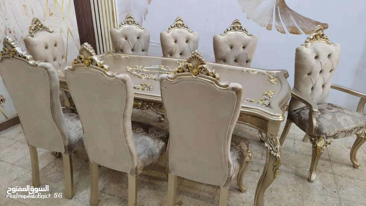 سفره تحفه منك يا ( مفروشات بشار انتيك الرسمية) سفره مصرري خشب زااان كاااامل ح