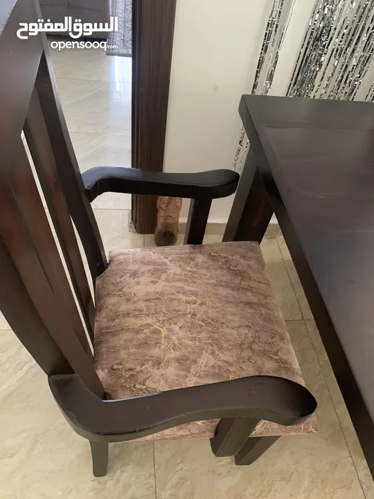 طاولة سفرة 6 كراسي منجدة جديد