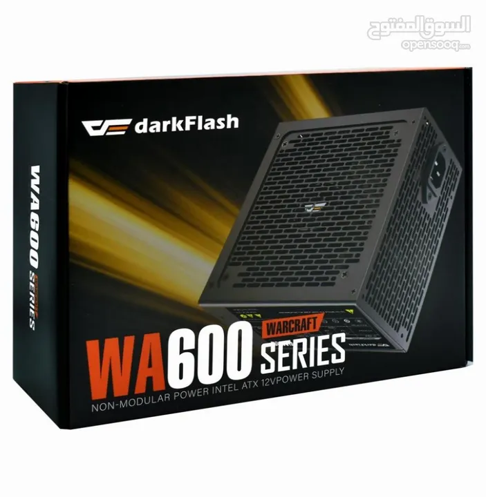 باور سبلاي - مزود طاقه لأجهزة الجيمنج 600 واط حقيقي DARKFLASH WARCRAFT 600W GAMING POWER SUPPLY