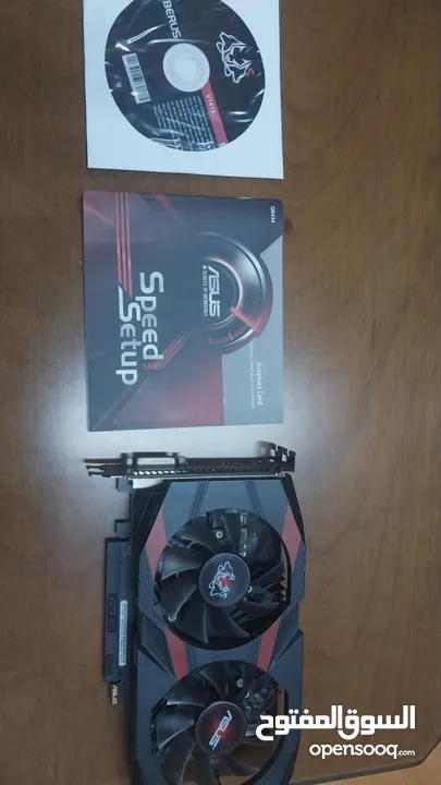 Asus NVIDIA Cerberus GTX1050 TI oc overclock 4GB مكسور السرعة مصنعياً فيه مجال بشيء بسيط