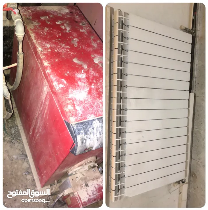 ماطور تدفئة مركزية مع خزان سولار مع الراديترات (المشعاعات)