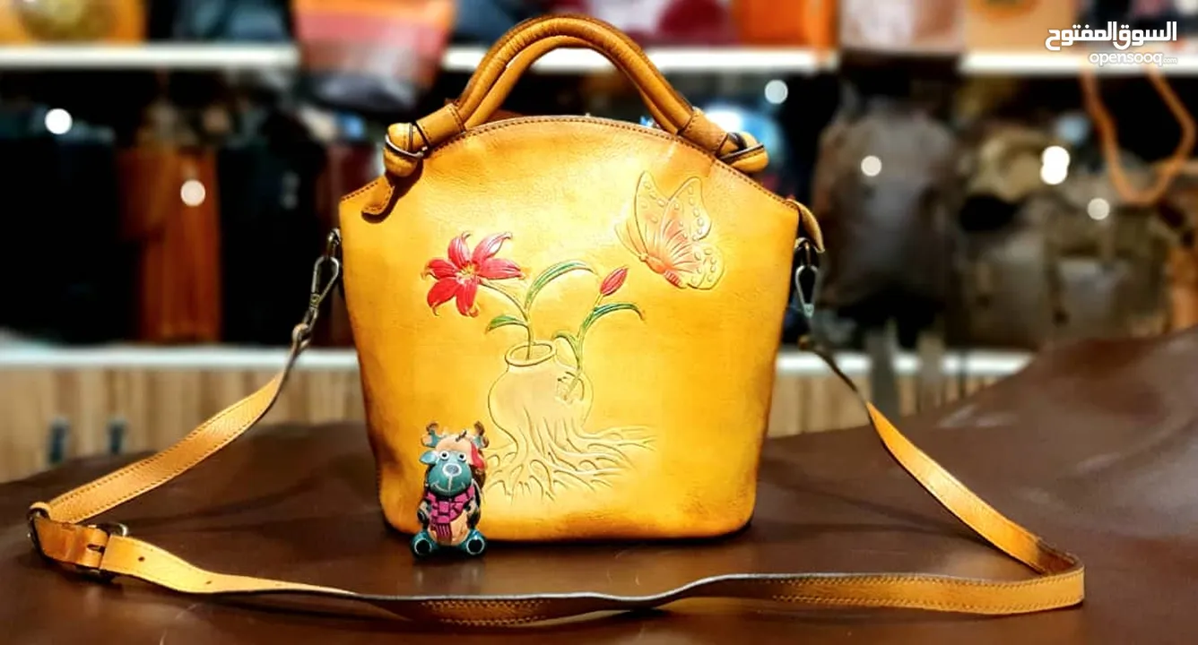 High quality handmade leather and carpet bags for women حقائب نسائية مصنوعة يدويا من الجلد والسجاد ع