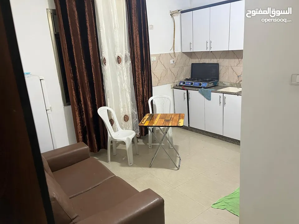 استديو مفروش للايجار عين منجد باجرة1500 شيكل.