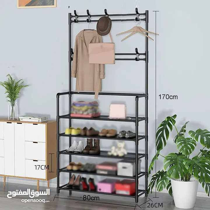 عندك مساحة زيادة ومش عارفة ىين تروحي فيهم لقيتلك حل يخففلك كل العجقة  ستاند تعليق الملابس ورفوف ال