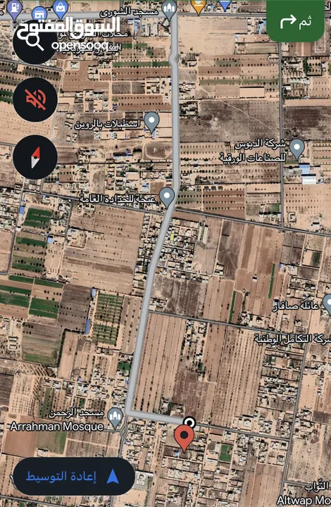 قطع اراضي 250م / 353م / 250م طمينة شارع مسجد الشورى الشارع المقابل لمسجد الرحمن