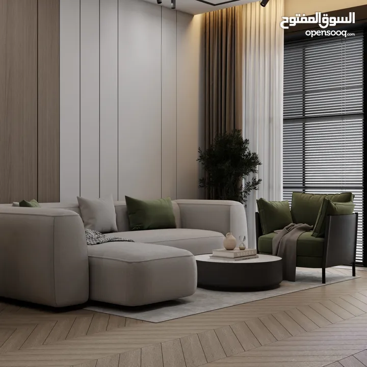 شقه فاخره استوديو طابق ارضي مساحه 98 متر / عبدون بجانب تاج مول