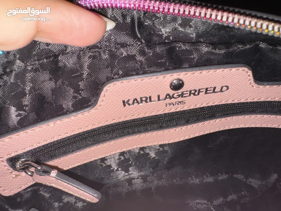 Karl Lagerfeld pink cross body bag