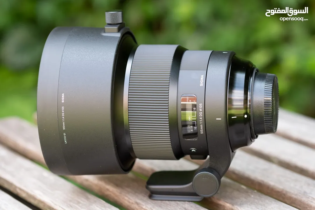 عدسة سيغما ارت 105mm للسوني بحالة الوكالة تمامااااااا