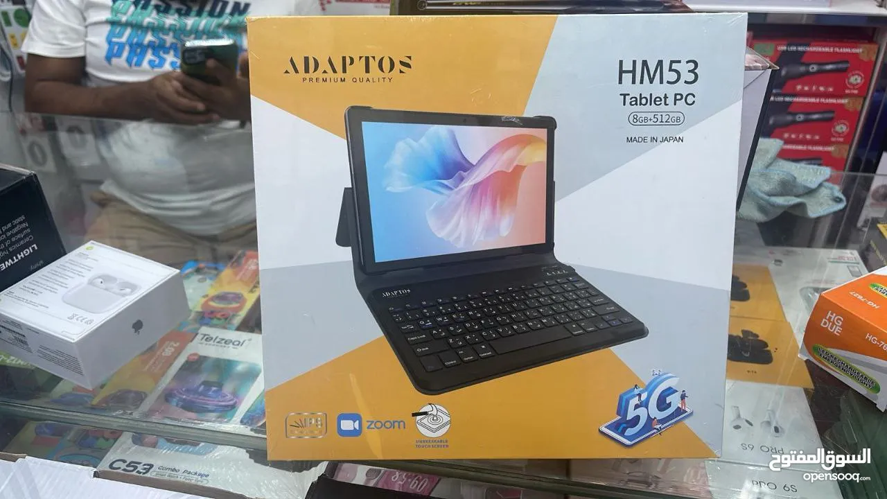 جودة عالمية صناعة يابانية تابلت ADAPTOS HM53 Tablet P8GB Ram 512GB Rom IPS Display 8 Inch Zoo