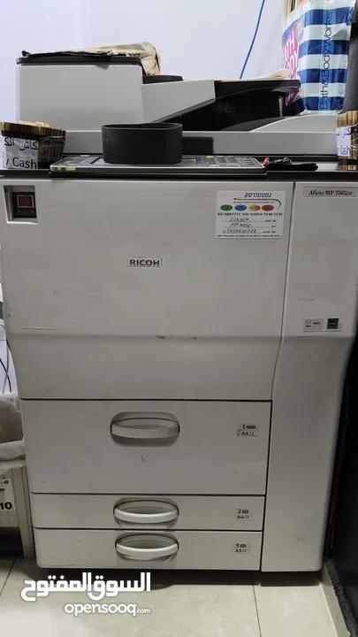 ماكنة Ricoh MP 7502 sp للبيع مستعمل خفيف خالية من اي عيوب ( شغل دعك ) ارقى واقوى طابعة وماكنة تصوير