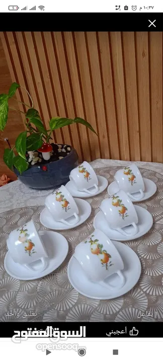 أطقم سفرة بورسلان ماركات عالمية .جديد. الوان متعددة وراقية