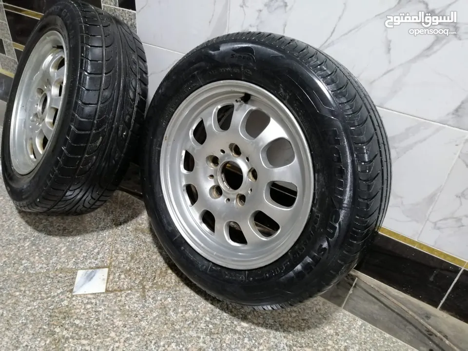 طقم جنط مع كوتش مقاس 15