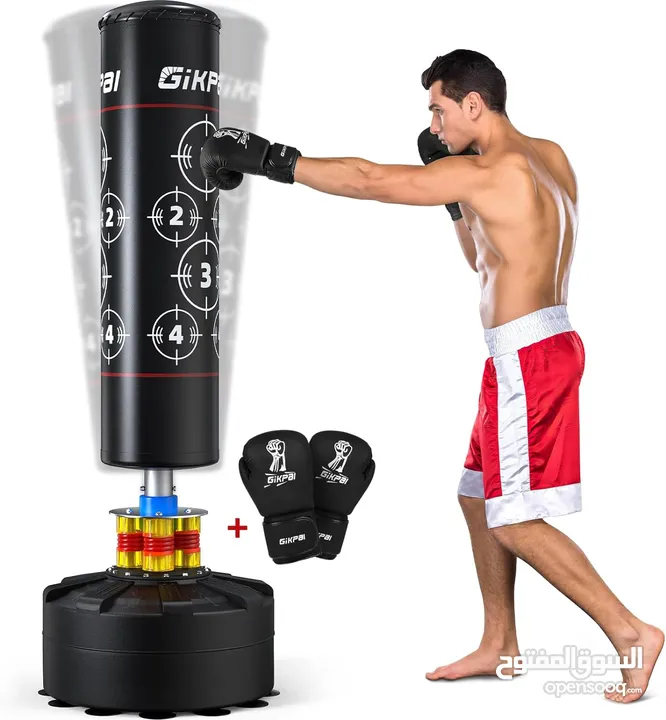 كيس كيك بوكسينغ مع قاعدة كأس شفط للياقة البدنية MMA Muay Thai