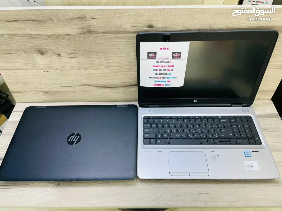 HP 650 G2 CORI5الجيل السادس RAM 8 GIGA DDR4 SSD 256 GIGA كيبورد مضئ وبصمة بسعر تخفيض