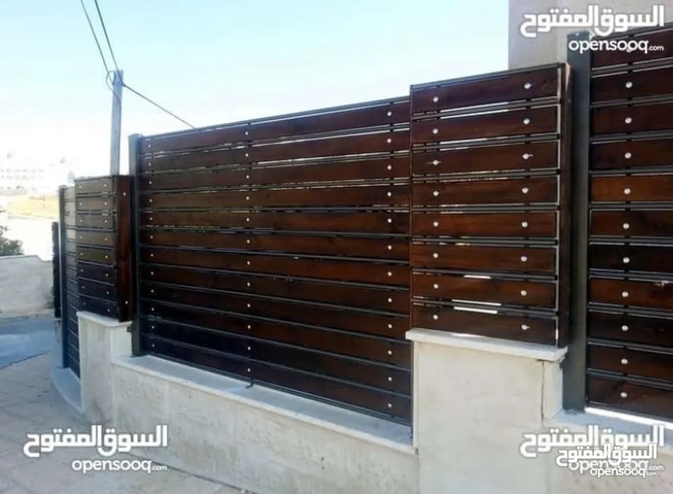مظلات خشبيه واسوار خشبيه  للحدائق والمزارع و الترس
