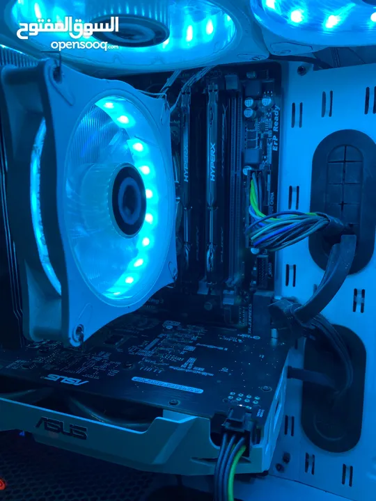 كمبيوتر ألعاب مكتبي – i5 / كرت GTX1060 6GB / رام 16GB / تخزين SSD+HDD / كيس CORSAIR RGB