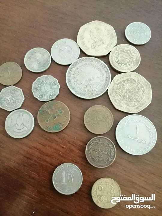عملات قديمة للبيع اردني امريكي بريطاني ألماني عراقي خليجي يوجد قطع نوادر ومميزة
