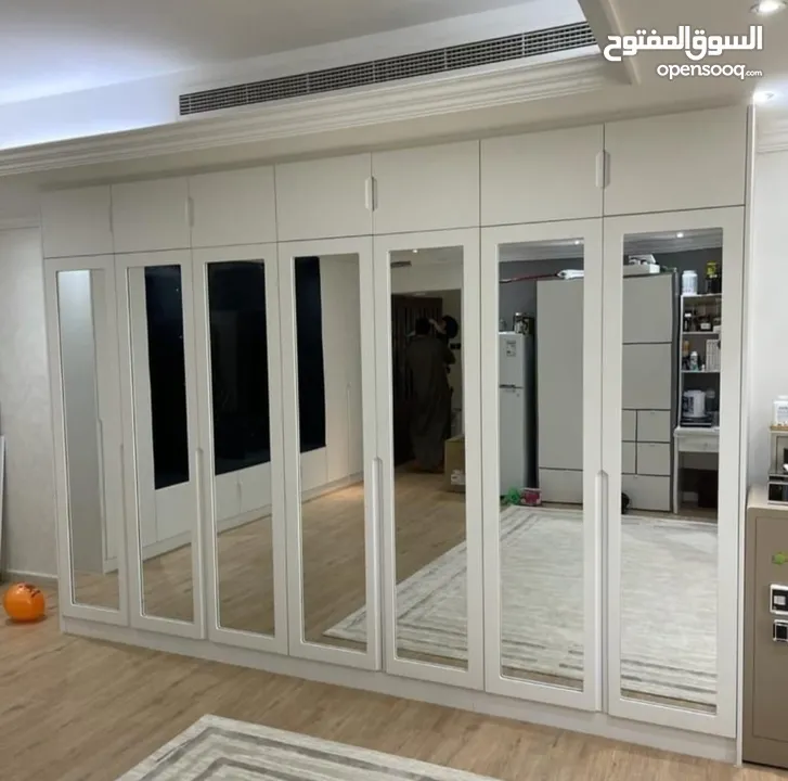 aluminium glass and wood cabinet