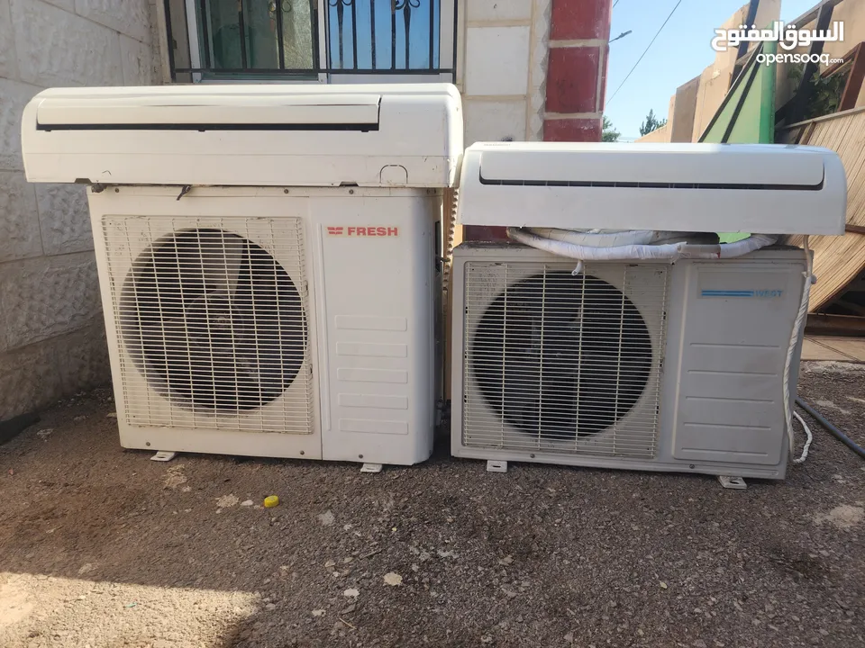 مكيفات مستعمله عاديه السعر شامل التركيب  حبه  2 طن ( فرش ) + حبه 1 طن (ناشونال وست)