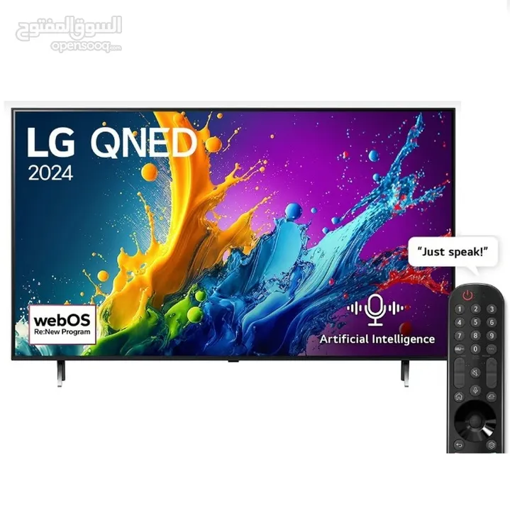 LG 65” QNED 65QNED80T6B 4K Smart TV AI Magic remote HDR10 webOS24 2024