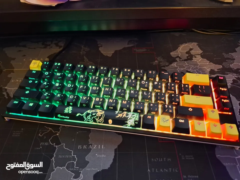 Ducky One 2 SF 65% Cherry Red RGB Switch Arabic Keyboard