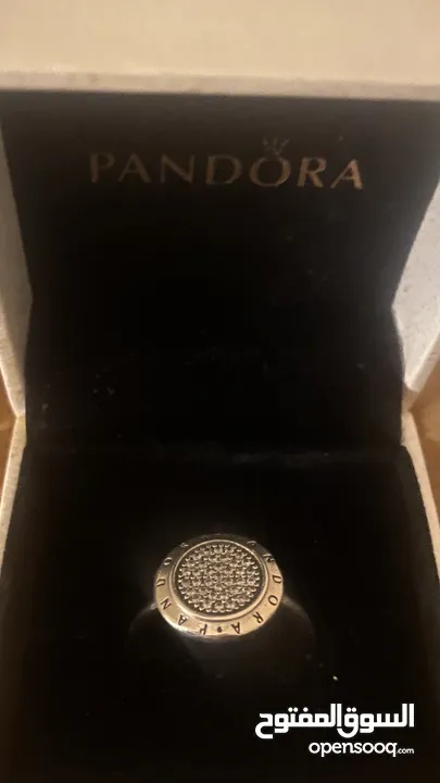 SIZE 52 PANDORA Jewelry Logo Cubic Zirconia Ring in Sterling Silver 925