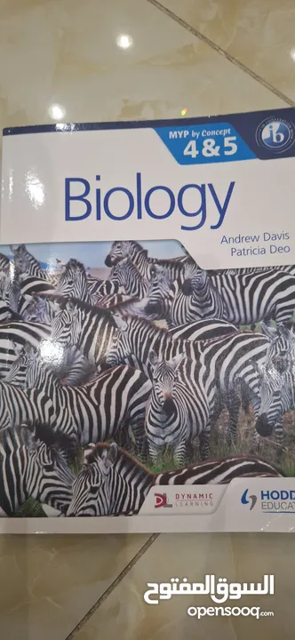 grade 10 and 9 كتاب احياء IB جديد بحالة الوكالةBiology MYP IB