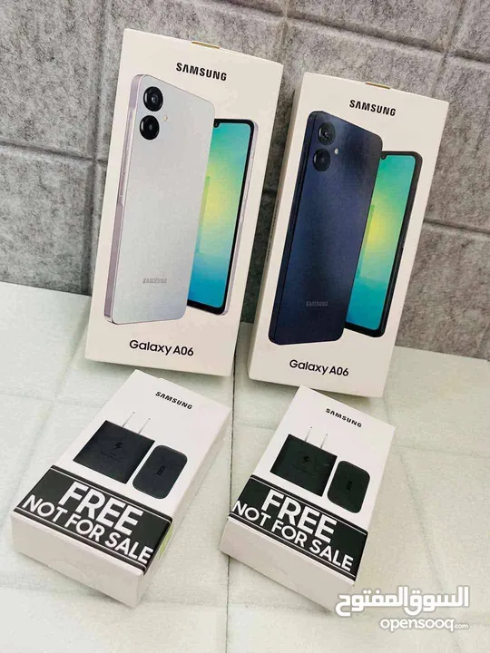 جهاز جديد بالكرتونة Samsung A06 رام 12 جيجا 128 مكفول سنة هدية كفر ولزقة وشاحن الاصلي متوفر توصيل