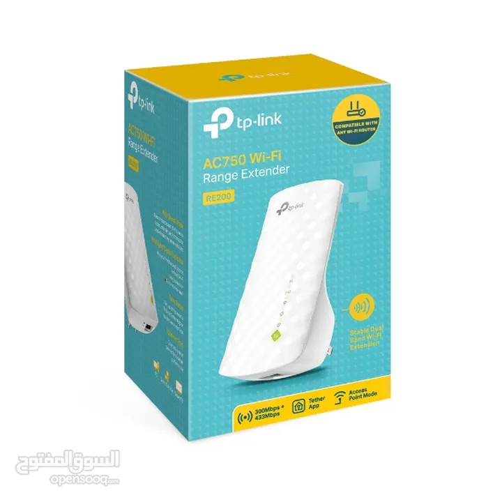 تقوية اشارة النت RE200 AC750 Wi-Fi Range Extender TP-LINK