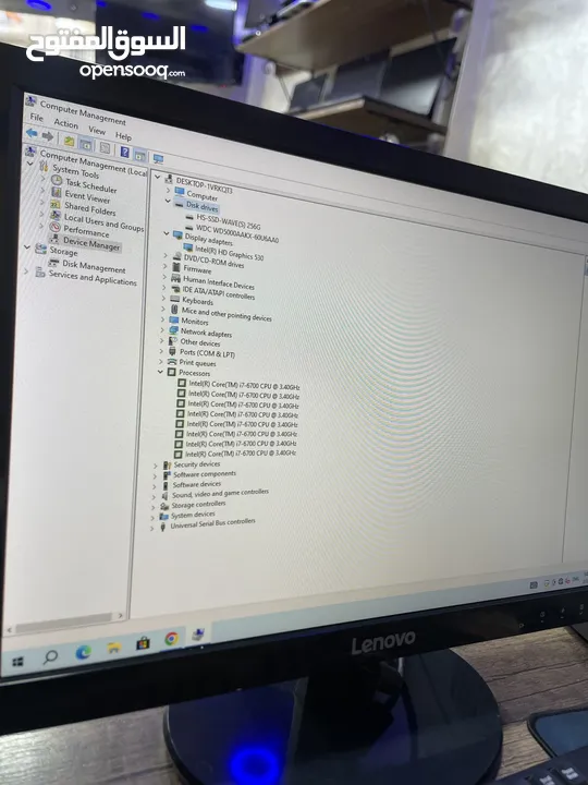PC Core i7 RAM 16 مع شاشة كبيره  22 انش اصليه كامل مكمل