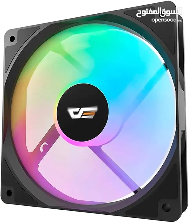 مروحة تبريد دارك فلاش جيمنج اصليه لكيسات الكومبيوتر ار جي بي DARKFLASH 120mm RGB GAMING CASE FAN