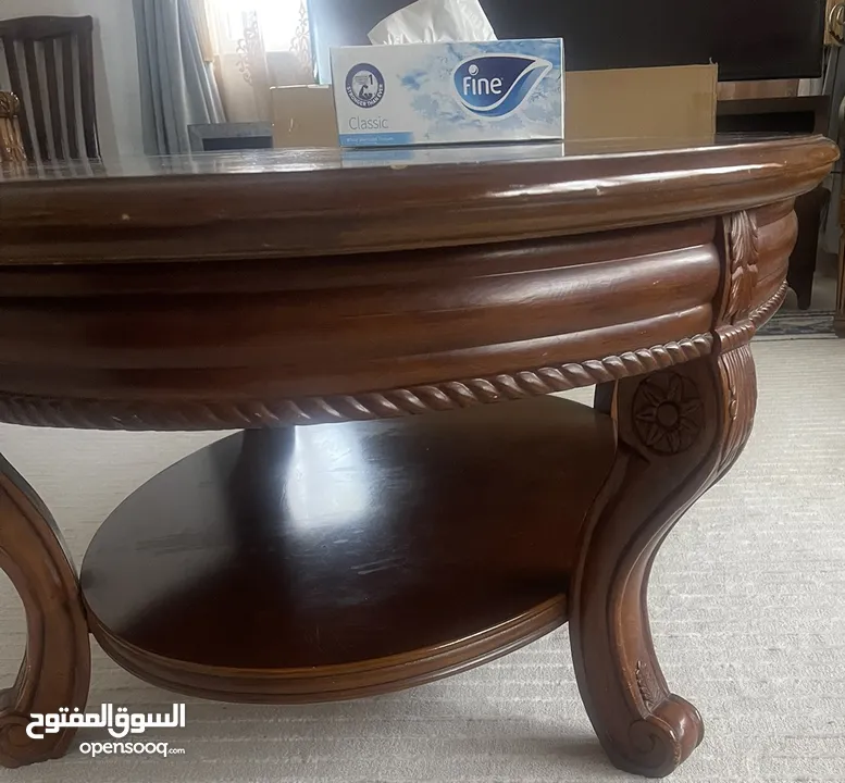 طاولة خشبية سنتر ، طاولة تلفاز خشب ، central table and tv unit